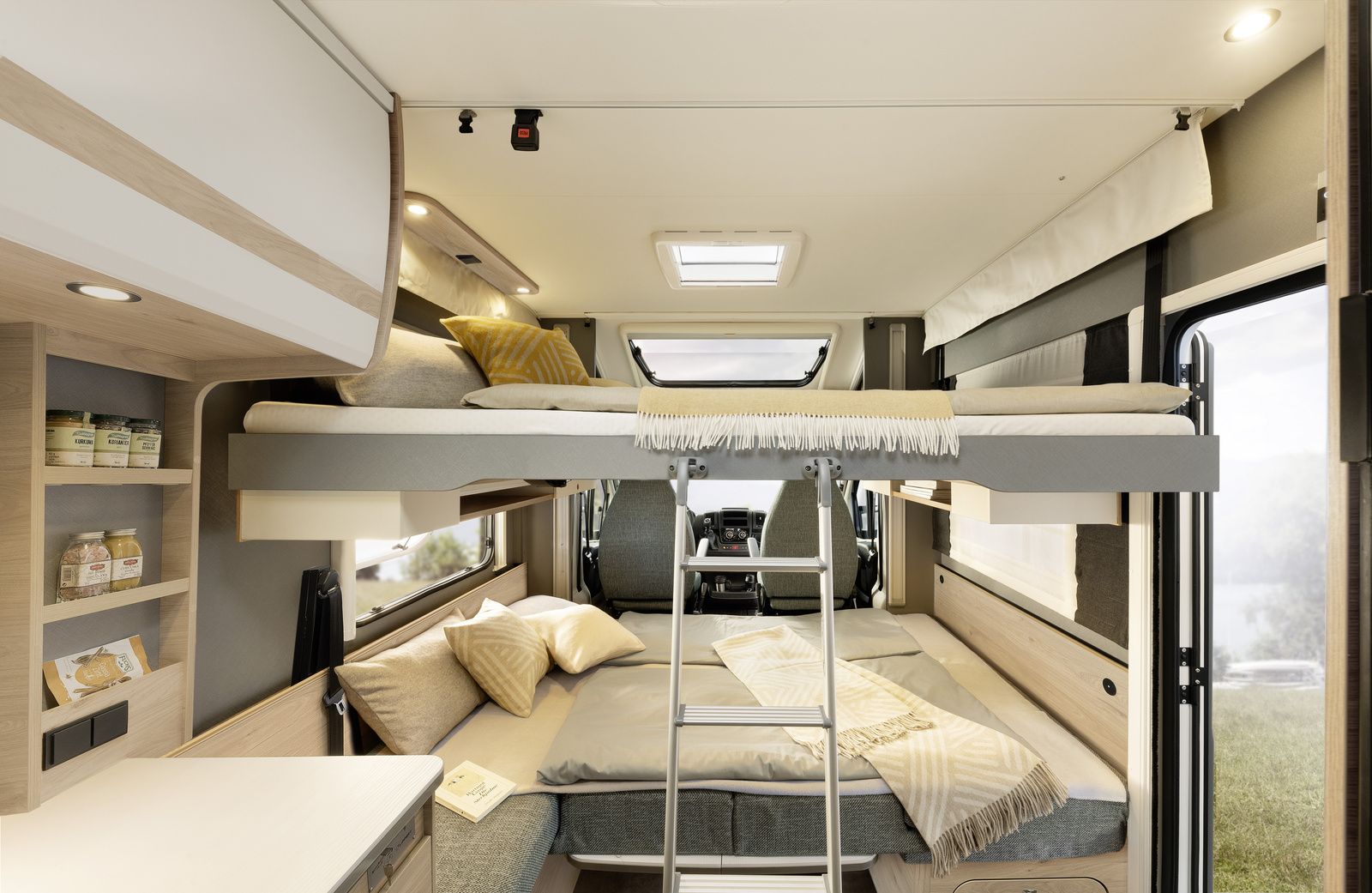 dethleffs just camp t 6762 interieur bett